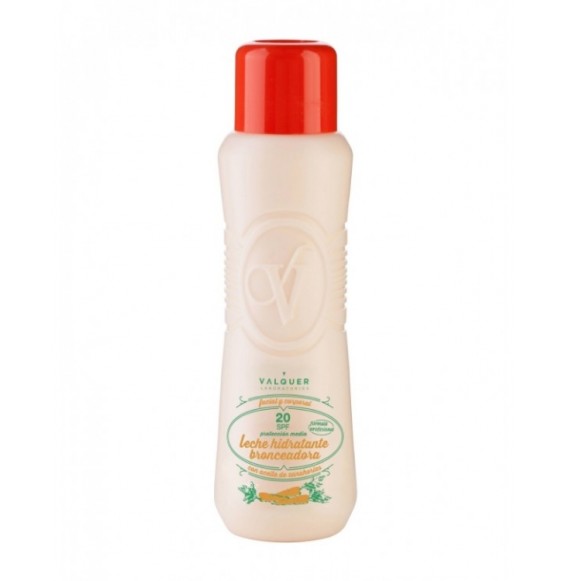 LECHE HIDRATANTE BRONCEADORA DE ZANAHORIAS SPF 20, VALQUER - LÍNEA SOLAR - COSMETICADESTELLOS.ES