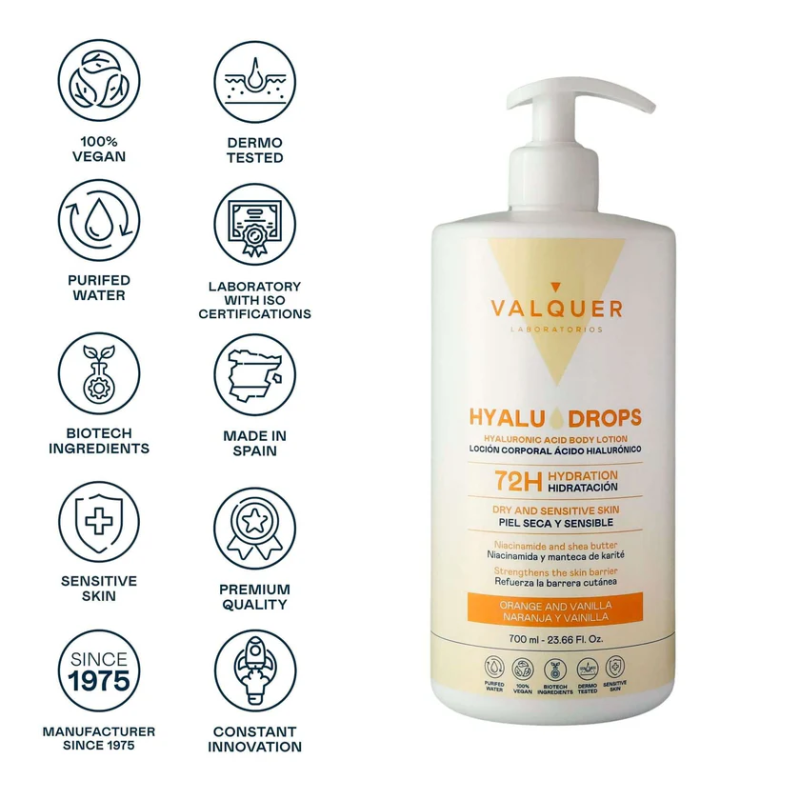 LOCIÓN CORPORAL, NARANJA Y VAINILLA, VALQUER